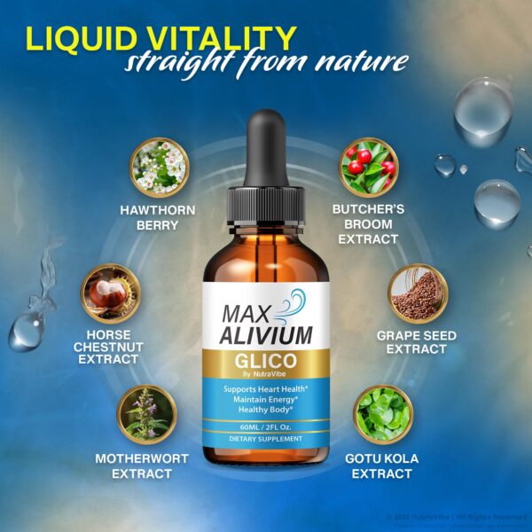 Paquete completo 5 unidades Max AliviumGlico gotas liquidass