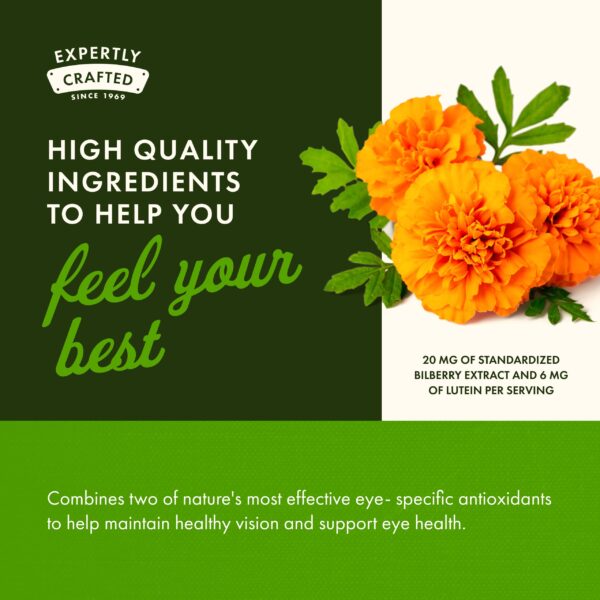 Frasco Swanson luteína bilberry etiqueta