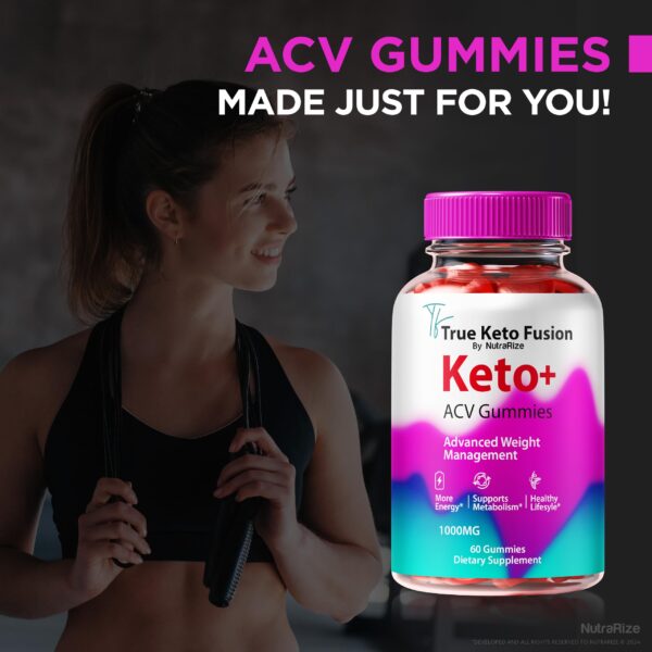 Gomitas True Keto Fusion ACV presentación lateral