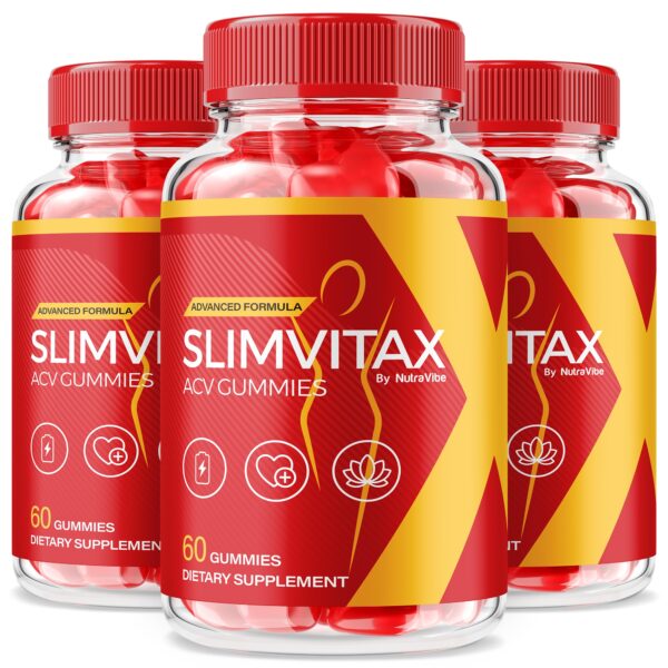 NutraVibe SlimVitax Keto ACV gomitas frasco frontal