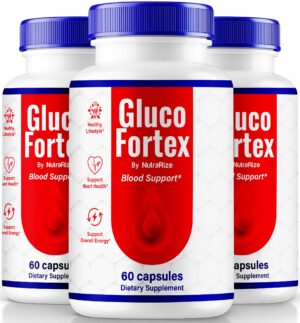 Paquete 3 cápsulas Gluco Fortex suplemento natural bienestar