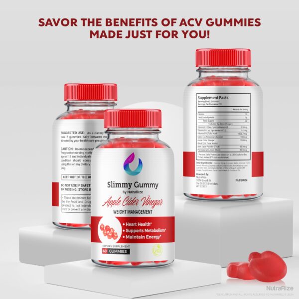 Paquete y frasco de gomitas Slimmy Gummy keto ACV