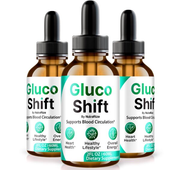 Paquete de 3 gotas Gluco Shift fórmula natural para apoyo sanguíneo