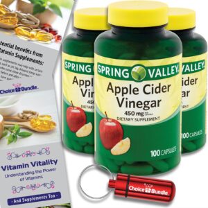Envase frontal de cápsulas vinagre sidra manzana 450 mg