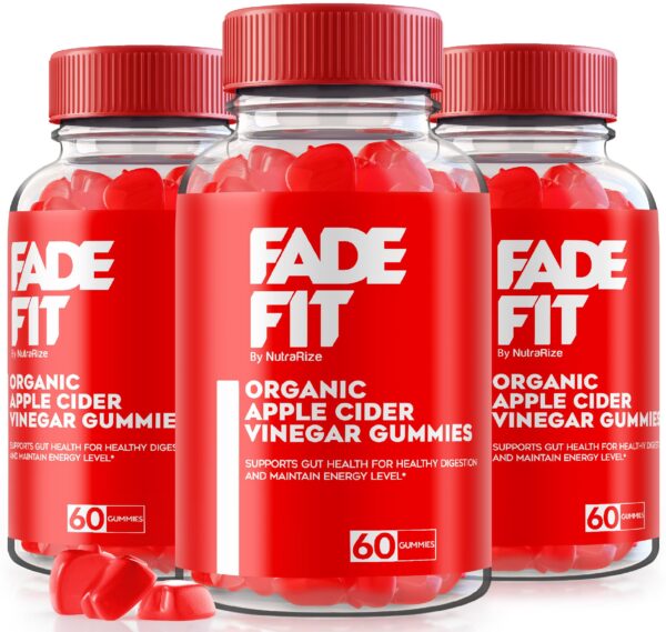 Gomitas Fade Fit paquete de 3 con vinagre de sidra de manzana keto