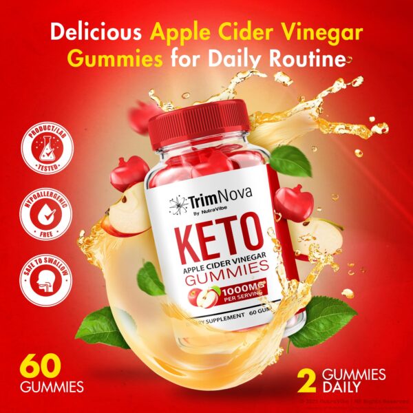 Gomitas fáciles de masticar Trim Nova Keto ACV cerca