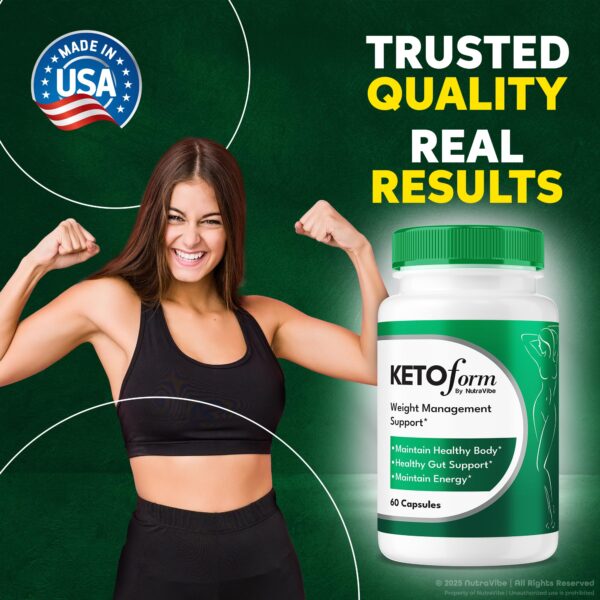 Unidad de cápsula NutraVibe Keto Form para uso diario