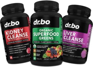 Suplemento orgánico Superfood Greens y frutas para detox y salud renal