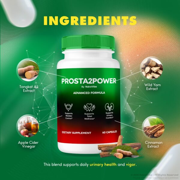 Imagen lateral frasco NutraVibe Prosta2Power