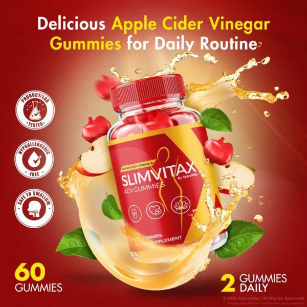 NutraVibe SlimVitax Keto ACV gomitas sabor natural