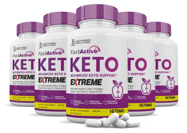 Fast Active Keto ACV Extreme frascos paquete de 5 cápsulas