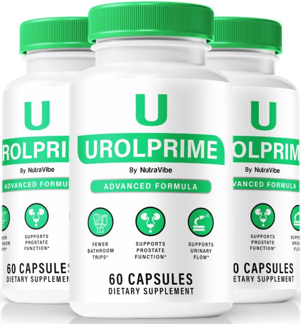 Paquete 3 NutraVibe UrolPrime cápsulas para próstata