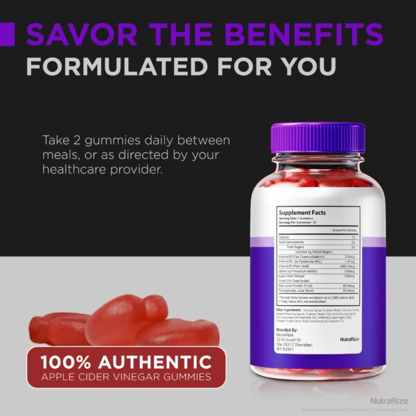 Empaque gomitas KetoGlow ACV naturales para dieta keto