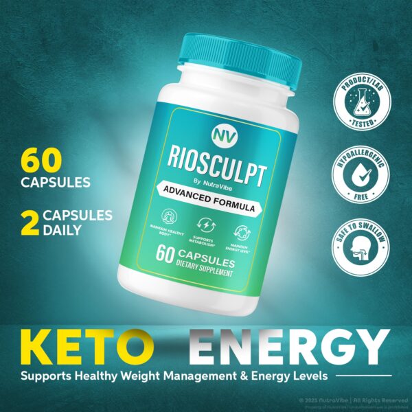 Vista lateral del frasco RioSculpt