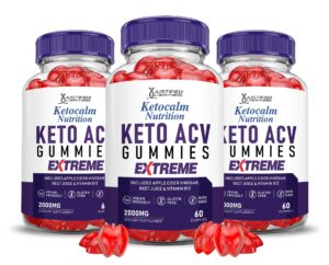 Ketocalm Nutrition Keto ACV gomitas paquete de 3