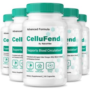 Paquete 5 CelluFend suplemento natural para circulación salud