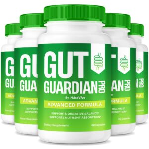 Paquete de 5 Gut Guardian Pro suplemento digestivo 300 cápsulas