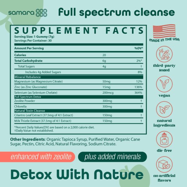 Zeolite Detox suplementos para enfoque y sistema inmune