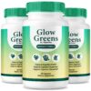 Glow Greens cápsulas frente a fondo blanco