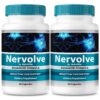 Botellas de suplemento Nervolve para salud y confort nervioso