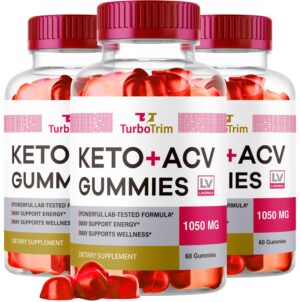 Paquete de 3 Turbo Trim Keto ACV Gummies suplemento keto avanzado
