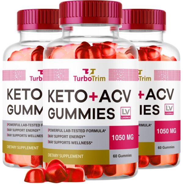 Version 1.0.0 Paquete de 3 Turbo Trim Keto ACV Gummies suplemento keto avanzado