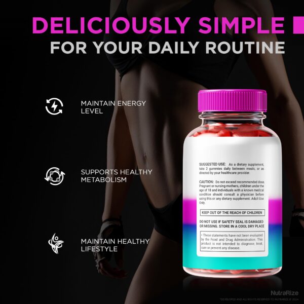 Empaque True Keto Fusion 60 gomitas fórmula keto y vinagre sidra