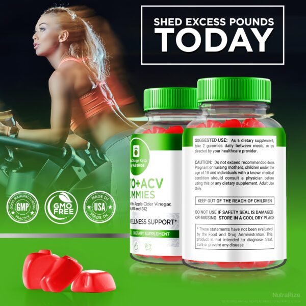 imagen frontal de trucharge keto acv goma para dieta keto