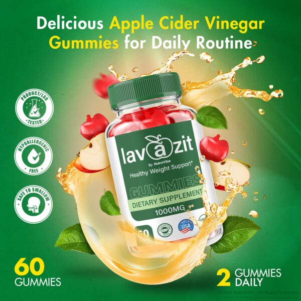Etiqueta frontal Lavazit Gummies fórmula avanzada Keto
