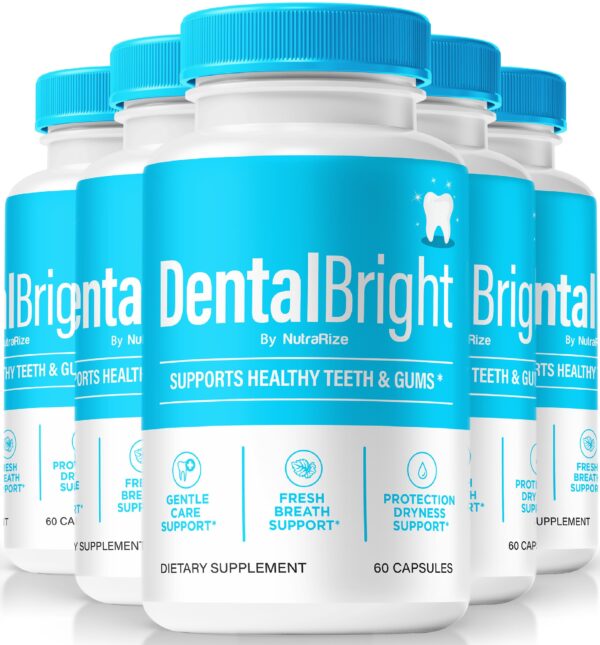 Paquete DentalBright 5 para soporte natural salud oral 300 cápsulas
