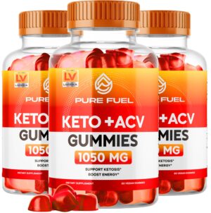 Paquete de 3 Pure Fuel gomitas keto para cetosis y energía natural