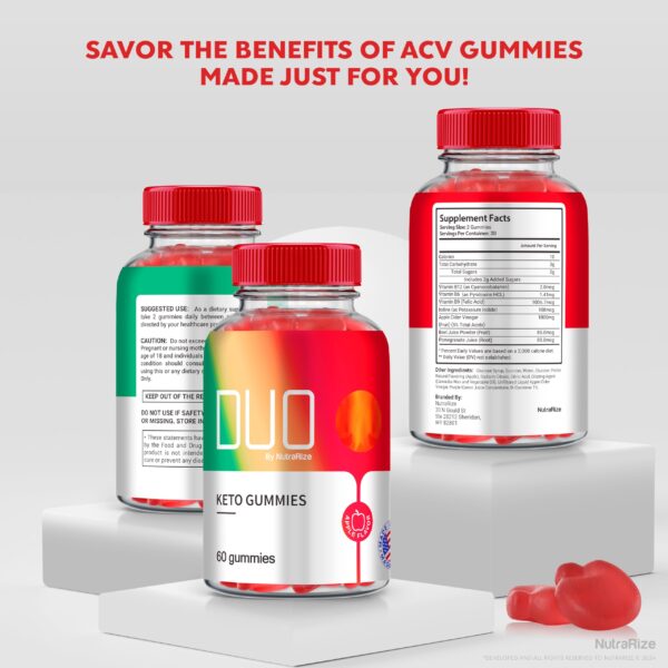 Gomitas Duo Keto ACV oficiales para dieta y energía natural