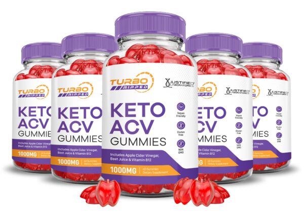 Gomitas Turbo Ripped Keto ACV con 1000mg vinagre sidra manzana