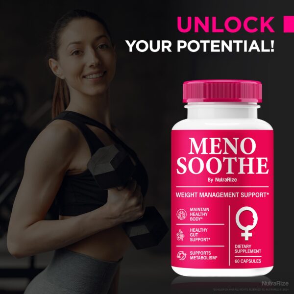 Lado lateral empaque pastillas NutraRize Meno Soothe