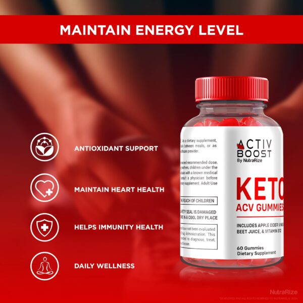 NutraRize Activ Boost Keto gomitas caja completa