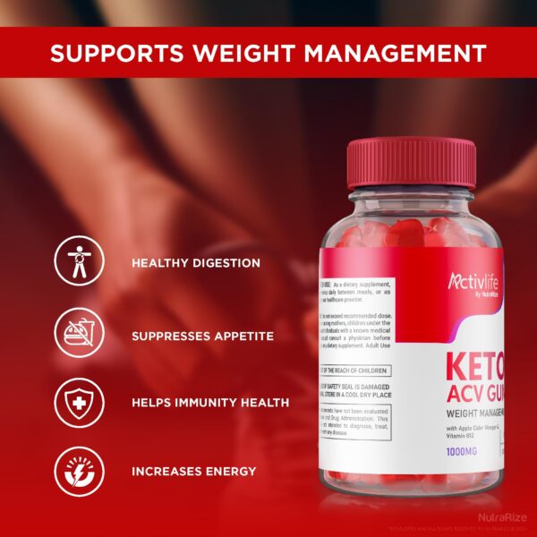 Paquete completo NutraRize ActivLife Keto ACV 60 gomitas