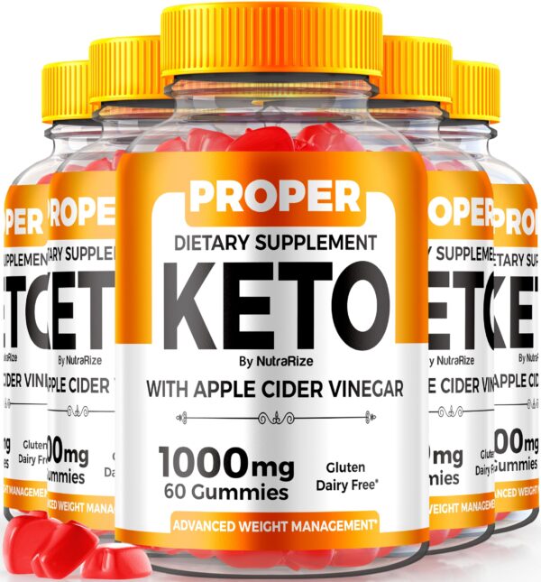 Paquete de 5 gomitas Proper Keto con vinagre de sidra 1000MG