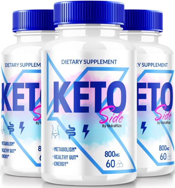 Paquete de 3 Keto Side cápsulas para soporte y detox keto