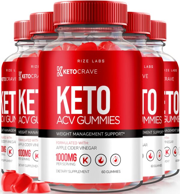 Keto Crave gomitas ACV paquete 5 para pérdida de peso avanzada
