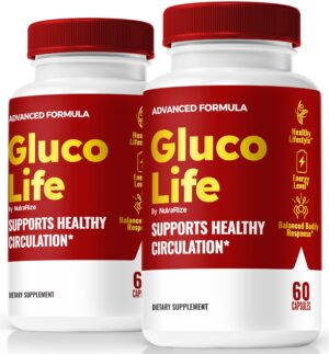 GlucoLife cápsulas suplemento natural bienestar 60 conteo