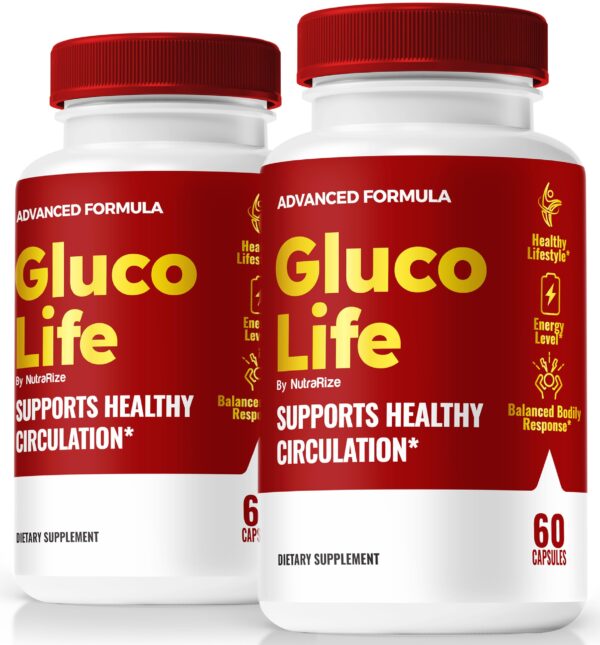 Version 1.0.0 GlucoLife cápsulas suplemento natural bienestar 60 conteo