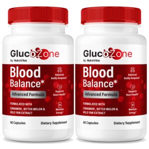 81NFcBk4UQL.jpg Botellas de GlucoZone por NutraVibe, cápsulas para energía constante.