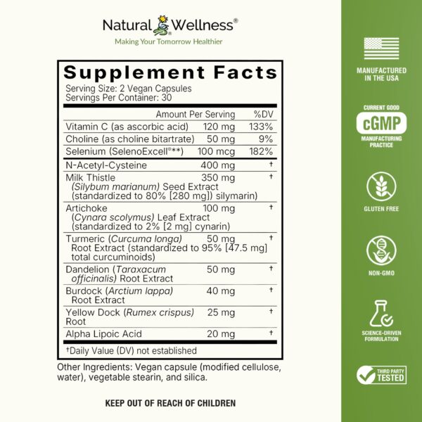 Empaque Natural Wellness Soporte y Desintoxicación del Hígado