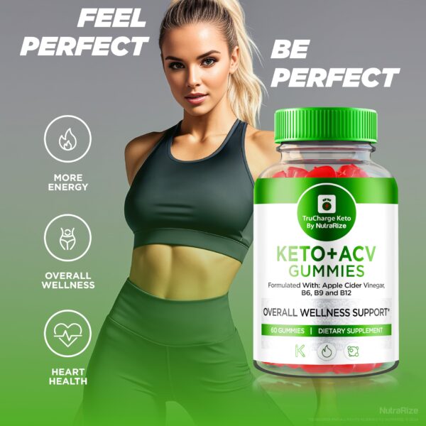 Imagen lateral del paquete TruCharge Keto ACV para dieta keto