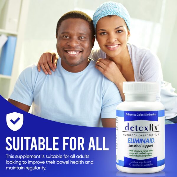 Etiqueta frontal DetoxRx Eliminaid fórmula herbal natural