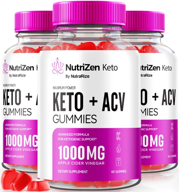 Paquete NutraRize Nutrizen Keto ACV gomitas cajas 3 paquetes