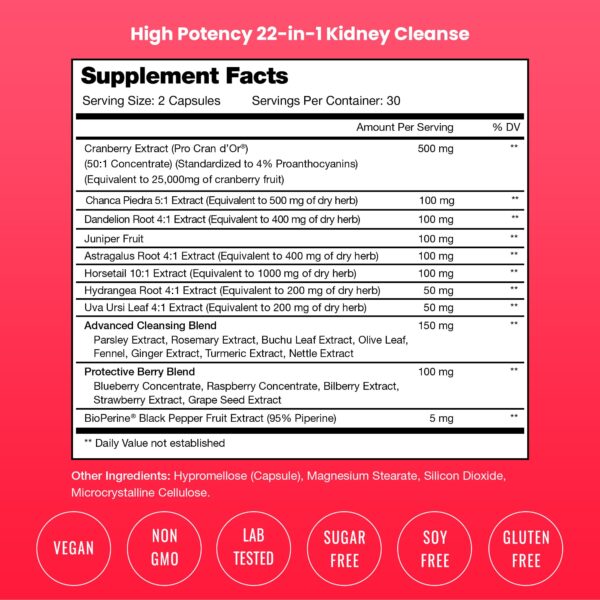 Version 1.0.0 Frasco cápsulas limpieza renal NutraChamps 22 en 1