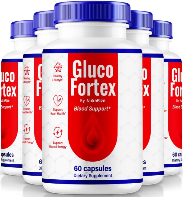 Paquete de cápsulas Gluco Fortex para salud y energía