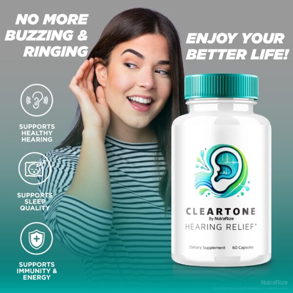 Suplemento natural NutraRize ClearTone para audición saludable
