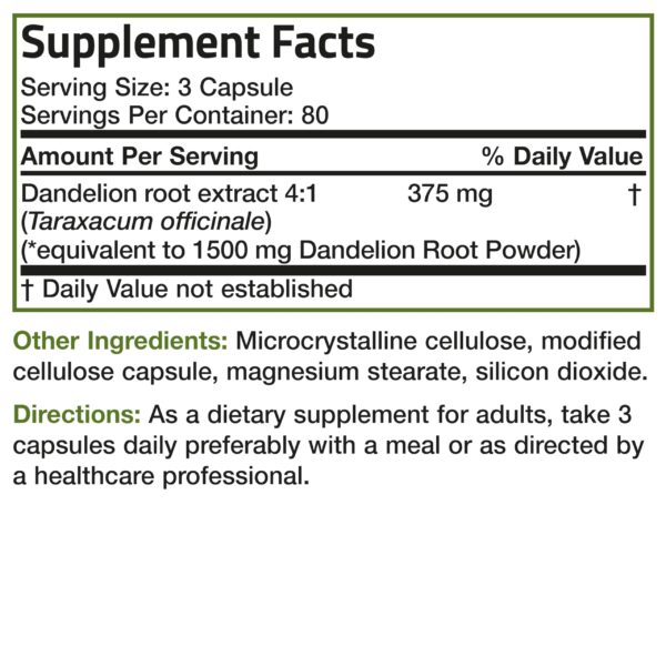 Bronson suplemento natural para salud con raíz diente de león